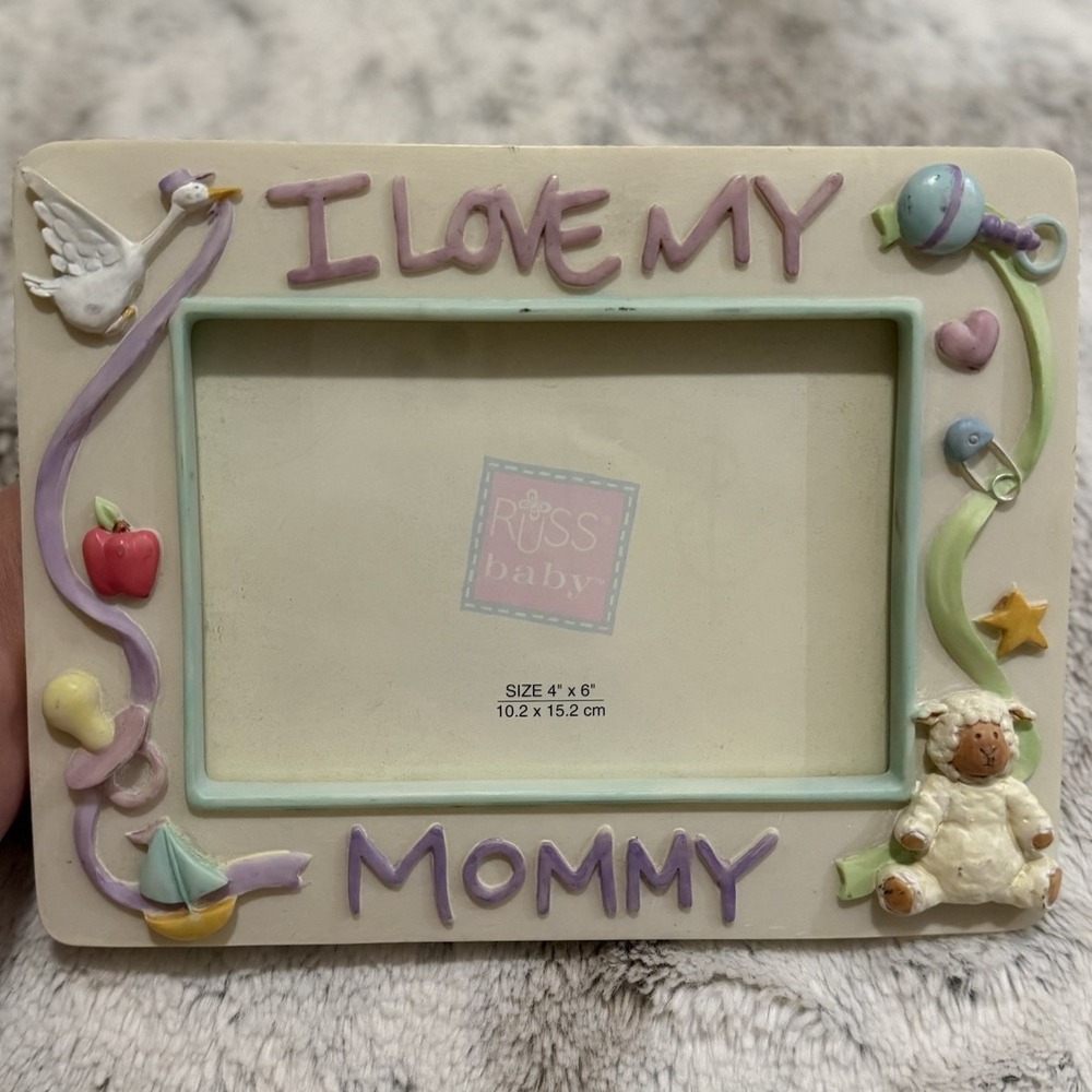 Vintage Russ I Love My Mommy Baby Picture Frame 4x6